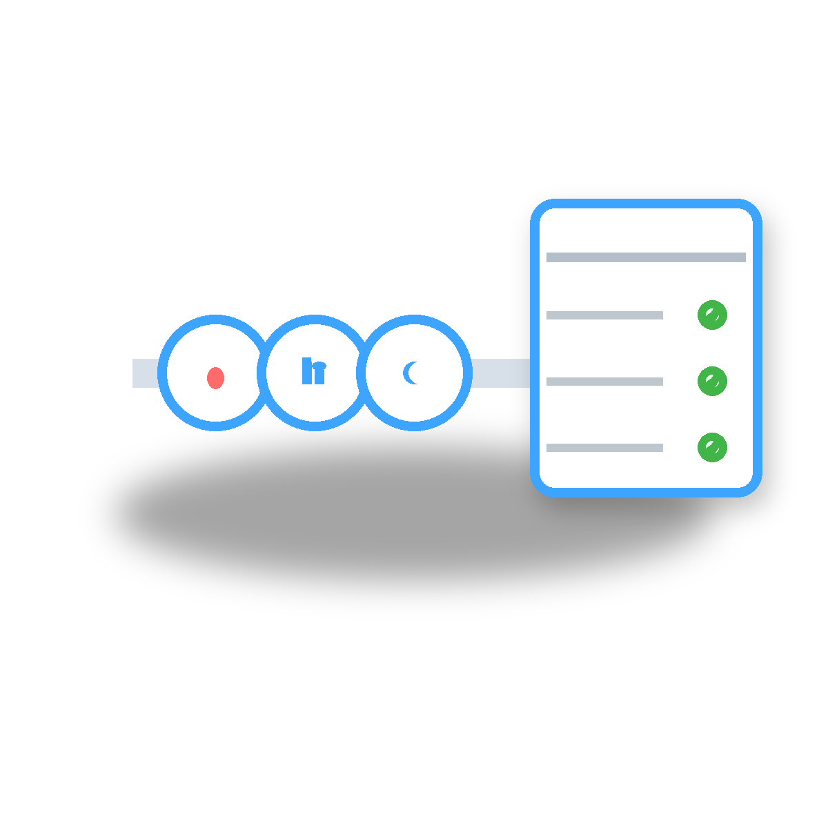 Home Daily moments flow into a single summary card.